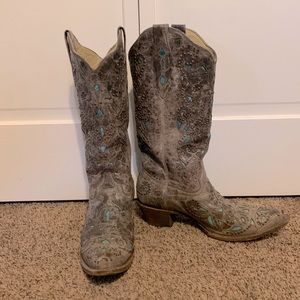 Corral turquoise inlay boots